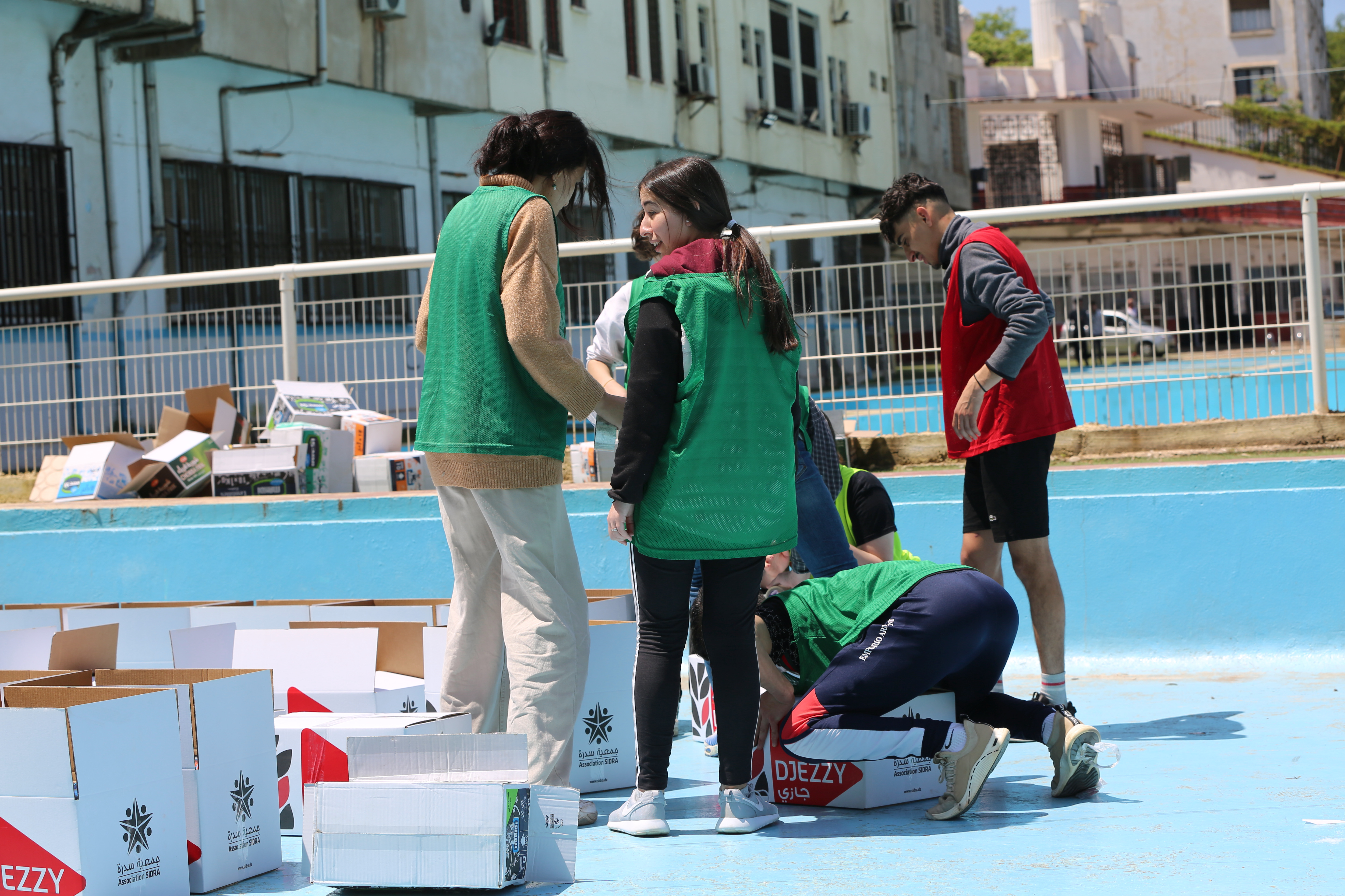 Distribution aux familles bénéficiaires